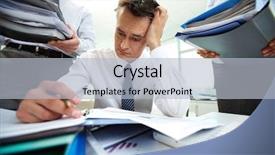  Presentation with accountant - Presentation design having being surrounded by business partners background and a light blue colored foreground