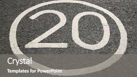  Presentation with story of an hour by kate chopin - PPT theme consisting of pers law - 20 miles per hour sign background and a gray colored foreground