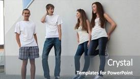  Presentation with teen girls - Audience pleasing presentation theme consisting of persecution - teen boys get acquainted backdrop and a ocean colored foreground