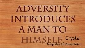  Presentation with adversity - Theme having perseverance - adversity introduces a man background and a coral colored foreground