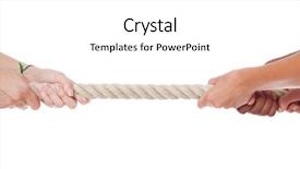  Presentation with war - Cool new PPT layouts with perseverance - various hands during tug war backdrop and a white colored foreground