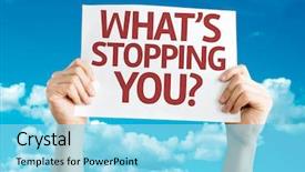  Presentation with perseverance - Slide deck enhanced with perseverance - what's stopping you card background and a arctic colored foreground