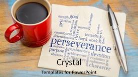  Presentation with perseverance - Amazing presentation theme having perseverance word cloud - handwriting backdrop and a lemonade colored foreground