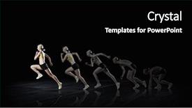  Presentation with athlete - Beautiful PPT layouts featuring persevere - young woman athlete running fast backdrop and a black colored foreground