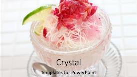  Presentation with persian - Theme enhanced with persian - homemade faloodeh traditinal iranian cold background and a lemonade colored foreground