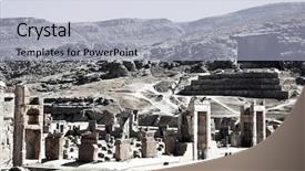 Presentation with ancient iran - Cool new slide deck with persian architect - ruins of ancient persepolis backdrop and a light blue colored foreground