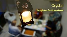 Presentation with persian - Presentation design consisting of persian culture - ramadan lantern light lamp background and a tawny brown colored foreground