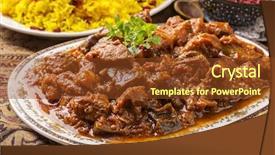  Presentation with persian - Colorful PPT theme enhanced with persian lamb ragout - khoresht-e backdrop and a  colored foreground