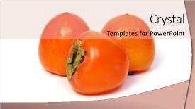  Presentation with cashews cashew fruit - PPT theme having persimmon fruit isolated on white background and a lemonade colored foreground