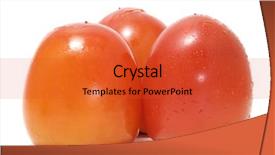  Presentation with power of one - Presentation theme enhanced with persimon fruit - one persimmon on a white background and a  colored foreground