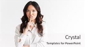  Presentation with automotive black and white - Beautiful slide set featuring persistence - portrait of brunette asian woman backdrop and a white colored foreground