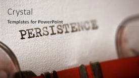  Presentation with persistence - Slide deck enhanced with persistence-word-written background and a light gray colored foreground