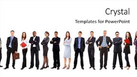  Presentation with people reflection - Amazing presentation having reflection person - young attractive business people backdrop and a cream colored foreground