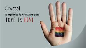  Presentation with respect - Cool new presentation with person and the text love backdrop and a light gray colored foreground