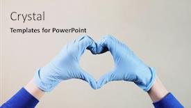  Presentation with medical heart - Amazing presentation design having person-at-home-wearing-medical backdrop and a lemonade colored foreground