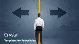  Presentation with border - Slides having person choosing between two options background and a ocean colored foreground