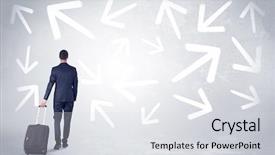  Presentation with welcome back handwriting - PPT theme featuring person confused white background - businessman with back walking away background and a light gray colored foreground