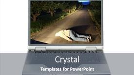  Presentation with lays - PPT theme consisting of person-dead-in-the-road background and a gray colored foreground