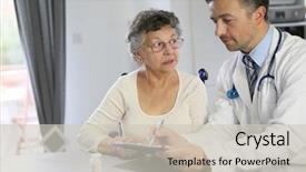  Presentation with capsules pills pill doctor prescription - Presentation theme having person disabilities medication - doctor writing medical prescription background and a  colored foreground