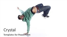  Presentation with hip hop - PPT theme enhanced with young businessman resting head on computer keyboard in the office background and a lemonade colored foreground