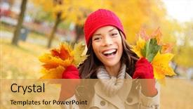  Presentation with bliss - Slides featuring person falls - fall woman happy and bliss background and a yellow colored foreground