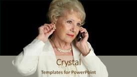  Presentation with talking on phone - Colorful PPT theme enhanced with person getting old - beautiful senior lady talking backdrop and a soft green colored foreground