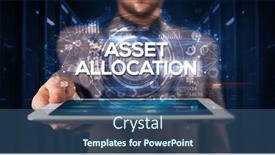  Presentation with tablet - Presentation theme enhanced with person-holding-tablet-business-concept background and a ocean colored foreground