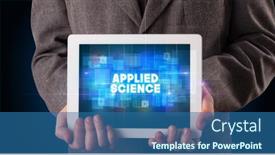  Presentation with technology - Slide set with person-holding-tablet-technology-concept background and a ocean colored foreground