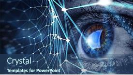  Presentation with scanning - Audience pleasing PPT theme consisting of person identification and scanning mixed media backdrop and a ocean colored foreground