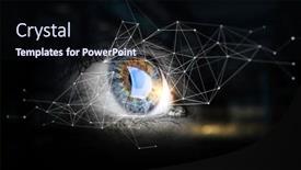  Presentation with scanning - Colorful presentation enhanced with person identification and scanning mixed media backdrop and a wine colored foreground