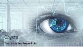  Presentation with scanning - Beautiful slides featuring person-identification-and-scanning-mixed backdrop and a light blue colored foreground