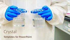  Presentation with lab coat - PPT theme enhanced with person-in-a-lab-coat background and a lemonade colored foreground