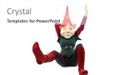  Presentation with elf - Slide set consisting of person-in-mask-posing background and a white colored foreground