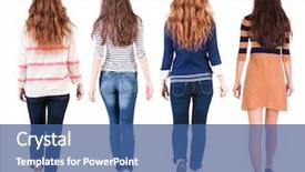  Presentation with walking - Slides enhanced with person isolated over white background and a ocean colored foreground