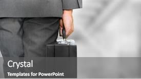  Presentation with composite - Colorful slide deck enhanced with person legs with brief case backdrop and a  colored foreground