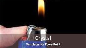  Presentation with butane - Beautiful PPT theme featuring person-lights-a-cigarette backdrop and a dark gray colored foreground