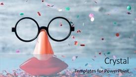  Presentation with comedy - Presentation having comedy festival - closeup of a pair background and a light blue colored foreground