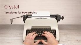  Presentation with first - Audience pleasing slide deck consisting of typing old people - first person perspective elegant hand backdrop and a lemonade colored foreground