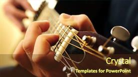  Presentation with classical guitar - Beautiful PPT layouts featuring person playing an acoustic guitar backdrop and a tawny brown colored foreground