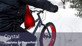  Presentation with fat - Beautiful theme featuring person-riding-a-fat-tire backdrop and a tawny brown colored foreground