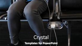  Presentation with terminal - PPT theme having person-sitting-at-an-airport background and a  colored foreground