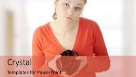  Presentation with weight loss woman showing - Presentation design featuring businessman with baggage in airport background and a dark gray colored foreground