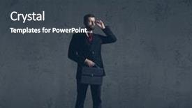  Presentation with career - Amazing presentation design having person tie briefcase - businessman in formalwear over dark backdrop and a tawny brown colored foreground