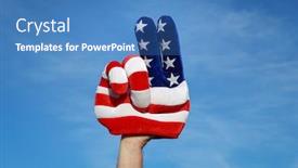  Presentation with stars stripes - PPT layouts featuring person-wearing-an-american-patrioitic background and a teal colored foreground