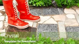 Presentation theme featuring person-wearing-vibrant-red-rubber 