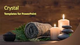  Presentation with treatment - Cool new PPT theme with person with candle light beauty backdrop and a tawny brown colored foreground