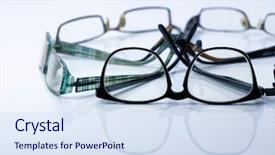  Presentation with visual impairment - PPT theme enhanced with person with visual impairment background and a sky blue colored foreground