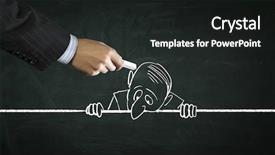  Presentation with cartoon nursing mothers - Presentation design enhanced with personages - cartoon image of business personage background and a dark gray colored foreground