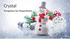  Presentation with christmas card - Amazing PPT layouts having personages - christmas snowman holiday greeting card backdrop and a white colored foreground