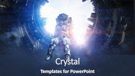  Presentation with astronaut - Audience pleasing PPT layouts consisting of personages - space fantasy image with astronaut backdrop and a ocean colored foreground